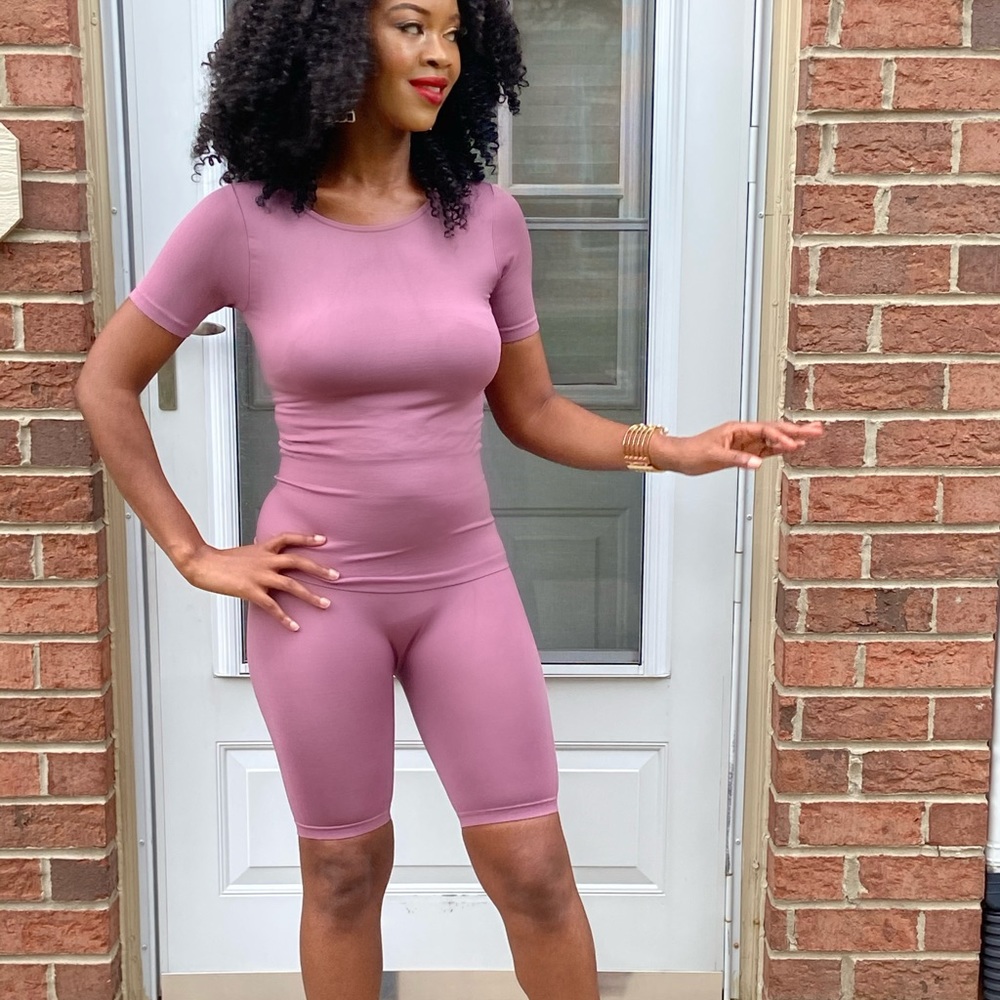 2-piece Seamless biker set